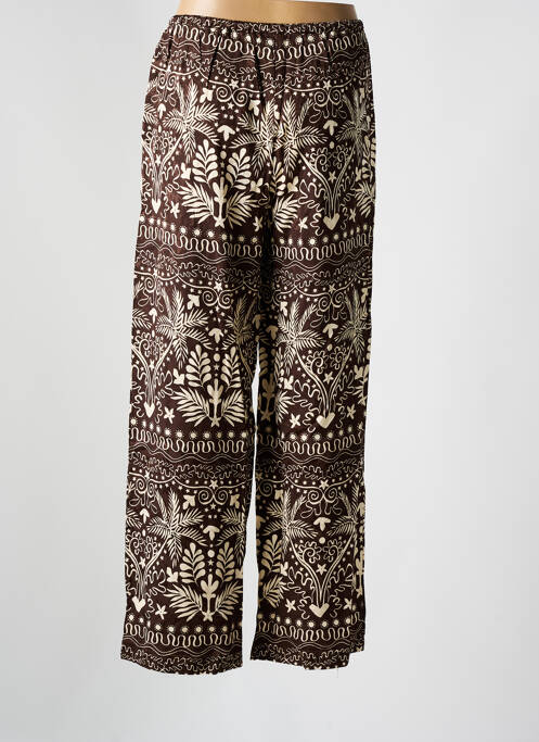 Pantalon droit marron GRACE & MILA pour femme