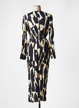 Robe longue manches longues manches longues noir GRACE & MILA femme