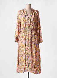 Robe longue manches longues manches longues rose LA PETITE ETOILE femme