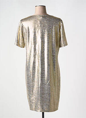 Robe courte manches courtes manches courtes or PIECES femme