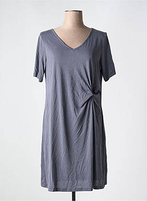 Robe courte manches courtes manches courtes gris PIECE AND LOVE femme