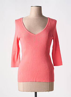 Pull coupe cintrée manches longues rose GRACE & MILA femme