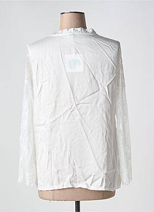 Blouse col rond manches longues blanc IZZY femme