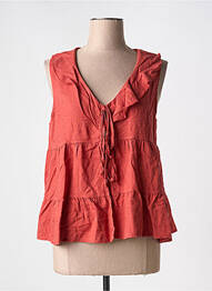 Blouse col v sans manche orange INTUITION femme