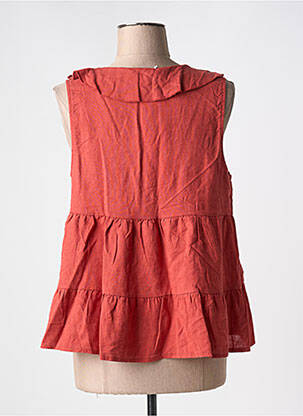 Blouse col v sans manche orange INTUITION femme