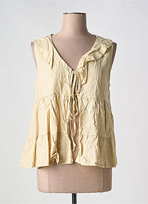 Blouse col v sans manche beige INTUITION femme