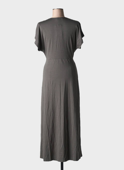 Robe longue manches courtes manches courtes gris KILKY femme