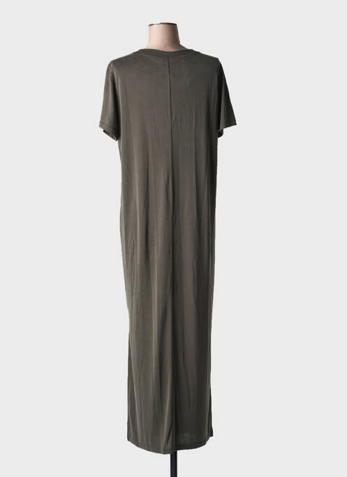 Robe longue manches courtes manches courtes gris GRACE & MILA femme