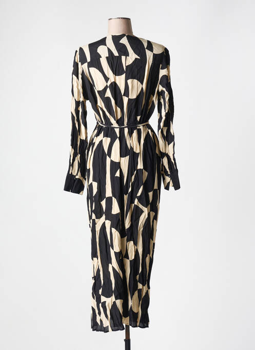 Robe longue manches longues manches longues noir GRACE & MILA femme