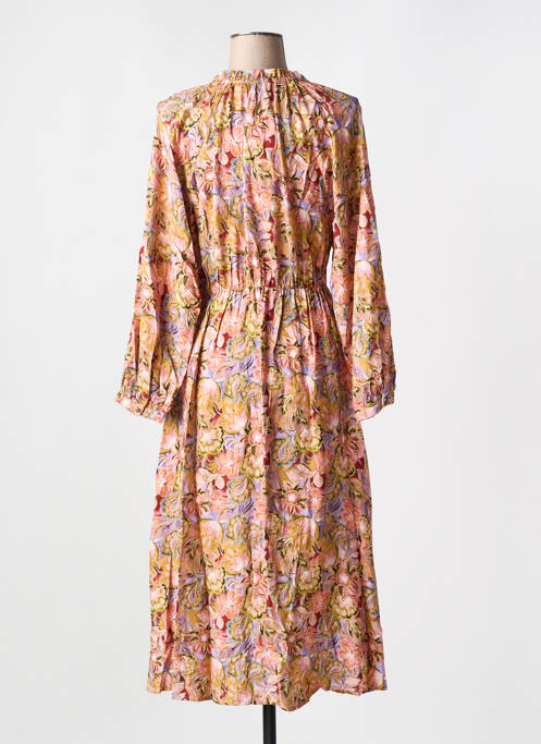 Robe longue manches longues manches longues rose LA PETITE ETOILE femme