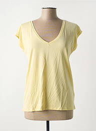 Top manches courtes manches courtes jaune PIECES femme