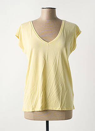 Top manches courtes manches courtes jaune PIECES femme
