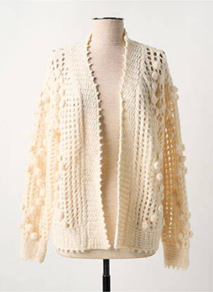 Gilet manches longues manches longues beige JUBYLEE femme