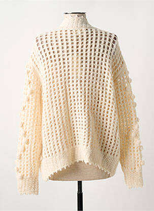 Gilet manches longues manches longues beige JUBYLEE femme