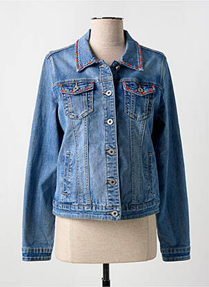 Veste casual coupe droite bleu ONADO femme