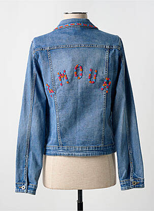 Veste casual coupe droite bleu ONADO femme