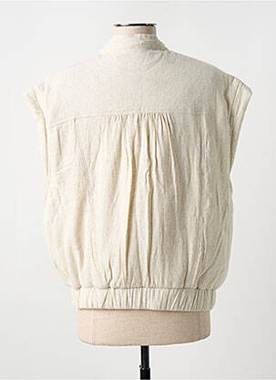Veste casual fermeture boutonnée sur le devant beige GRACE & MILA femme