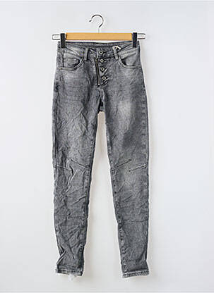 Jeans coupe slim poches gris MELLY & CO femme