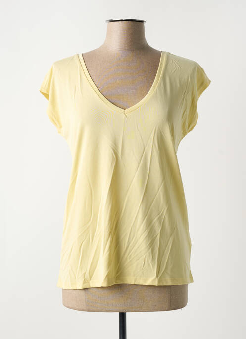 Top jaune PIECES pour femme