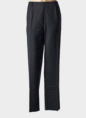 Pantalon droit tissage crêpe taille normale noir KARTING femme