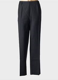 Pantalon droit tissage crêpe taille normale noir KARTING femme