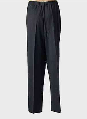 Pantalon droit tissage crêpe taille normale noir KARTING femme