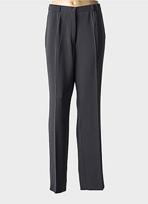 Pantalon droit taille à pinces taille haute gris SOMMERMANN femme