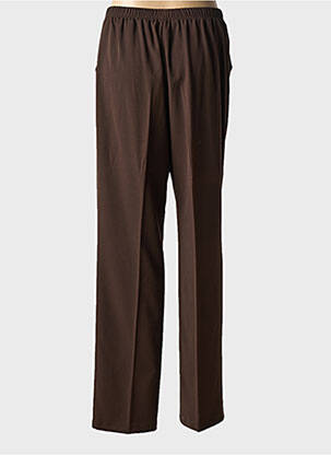 Pantalon droit taille élastique taille normale marron QUATTRO femme