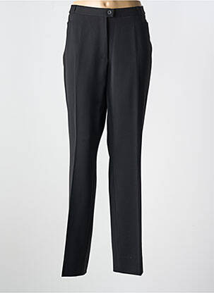 Pantalon droit tissage crêpe taille haute noir QUATTRO femme