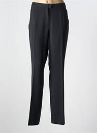 Pantalon droit tissage crêpe taille haute noir QUATTRO femme