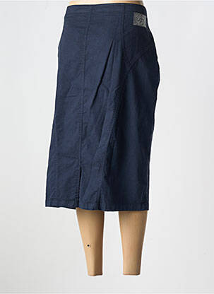 Jupe mi-longue taille à pinces bleu LUISA VIOLA femme