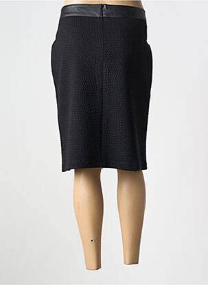 Jupe mi-longue coupe droite noir JEAN GABRIEL femme