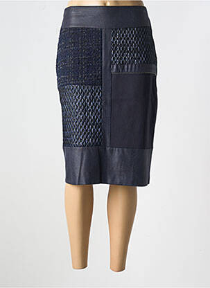 Jupe mi-longue taille à pinces bleu MERI & ESCA femme