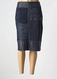 Jupe mi-longue taille à pinces bleu MERI & ESCA femme