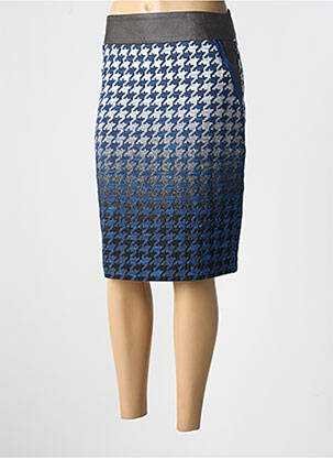 Jupe mi-longue stretch bleu MERI & ESCA femme