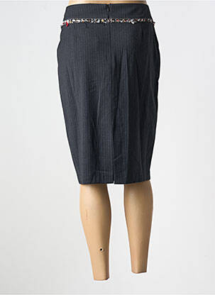 Jupe mi-longue stretch gris ANNA CRISTY femme