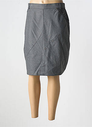 Jupe mi-longue coupe droite gris FRED SABATIER femme