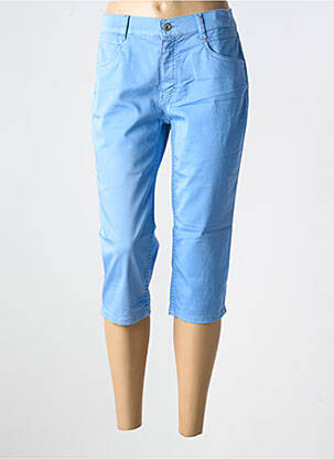 Pantacourt stretch taille normale bleu ANNA MONTANA femme
