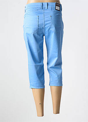 Pantacourt stretch taille normale bleu ANNA MONTANA femme