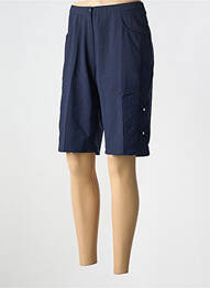 Bermuda taille haute taille haute bleu GUY DUBOUIS femme
