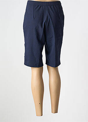 Bermuda taille à pinces taille haute bleu GUY DUBOUIS femme