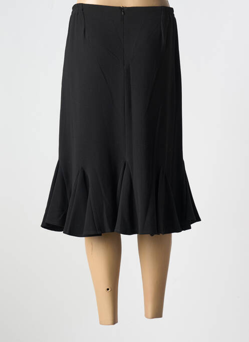 Jupe mi-longue taille haute noir GUY DUBOUIS femme