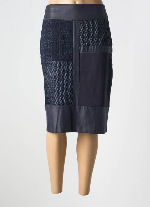 Jupe mi-longue taille à pinces bleu MERI & ESCA femme