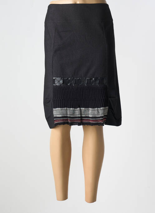 Jupe mi-longue coupe droite gris QUATTRO femme