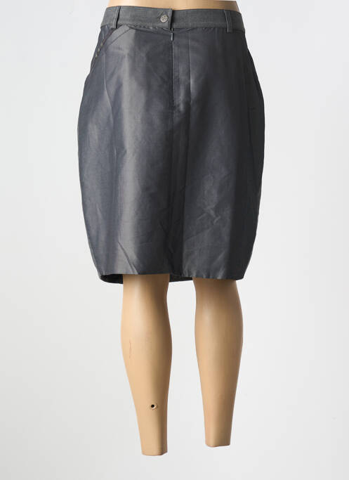 Jupe mi-longue coupe droite gris FRED SABATIER femme
