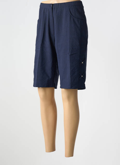 Bermuda taille haute taille haute bleu GUY DUBOUIS femme