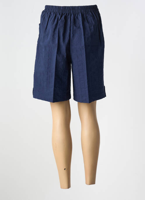 Bermuda taille haute taille haute bleu GEVANA femme