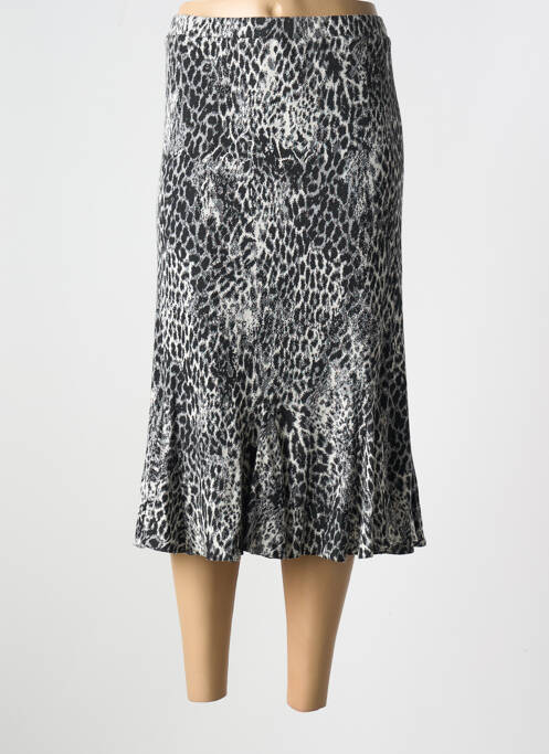 Jupe mi-longue gris GUY DUBOUIS pour femme