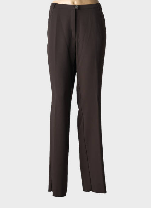 Pantalon droit marron CHRISTIAN MARRY pour femme