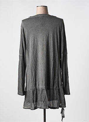 Robe courte manches longues manches longues gris YOEK femme